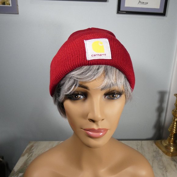 CARHARTT Knit Cap Beanie Dark Red - Picture 4 of 8
